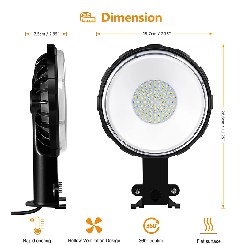 Commercial Bright Parking Lot Photocell Exterior 50W Security LED Barn Lighting