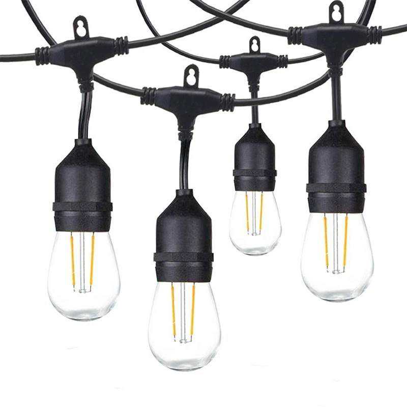 S14 String Decoration Lights E27 LED Retro Edison Filament Bulb Outdoor Garden Landscaping Patio Holiday Wedding Garland Camping Lighting LED Light