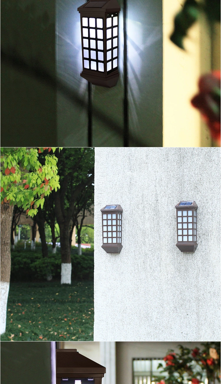 Solar Wall Lamp Outdoor Waterproof Induction Wall Mounted Light for Courtyard Garden