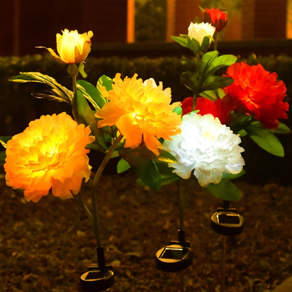 Waterproof Outdoor Decorative Lights with Realistic Flowers Ci24446