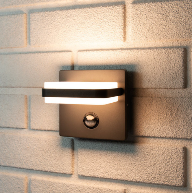 Decorative Die-Cast Aluminum Garden Motion Sensor IP44 Outdoor LED Wall Mount up &Down Light