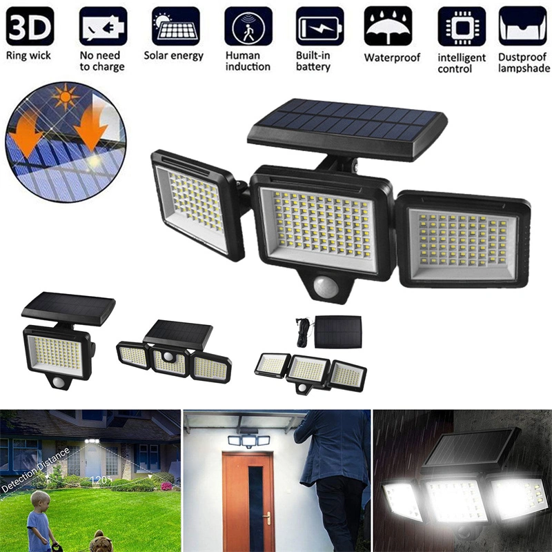 Courtyard Outdoor Lighting Motion Sensor Remote Control LED Solar Wall Light Garden Lights