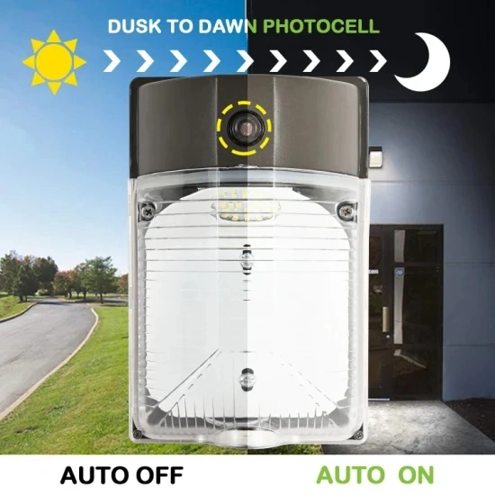 5000K Daylight Dusk to Dawn Outdoor/Entrance Security Light Al2801-15W LED Wall Pack Light