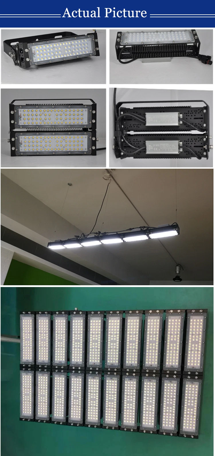 IP65 Waterproof LED Flood Garden1000W Outdoor Flood Light LED 1200W LED Flood Light with 50W COB 150W 200W 300W 400W 500W Football Field