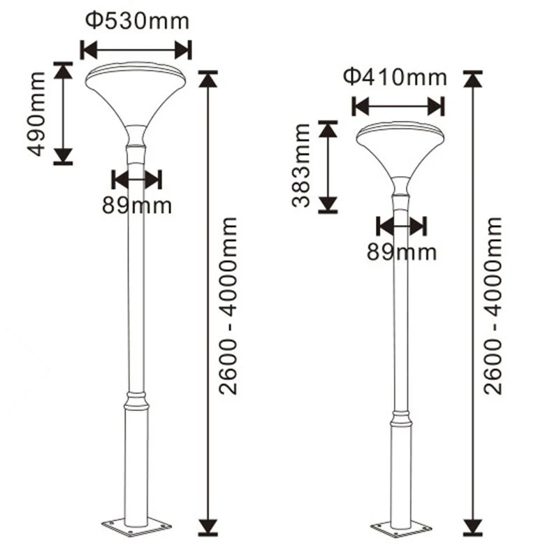 All in One 16W 25W Solar Garden Pole Light IP65 Waterproof for Outdoor Energy-Saving Pathway Solar Yard Light