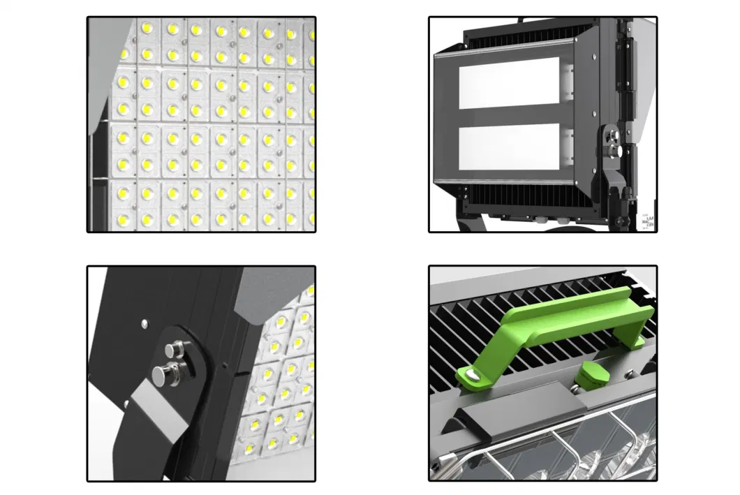 Outdoor LED Flood Light with 5-Year Warranty IP67 6-Degree Beam 400W-1200W Aluminum Lamp Body for Sports Stadiums ETL Patio Lighting Inspiration