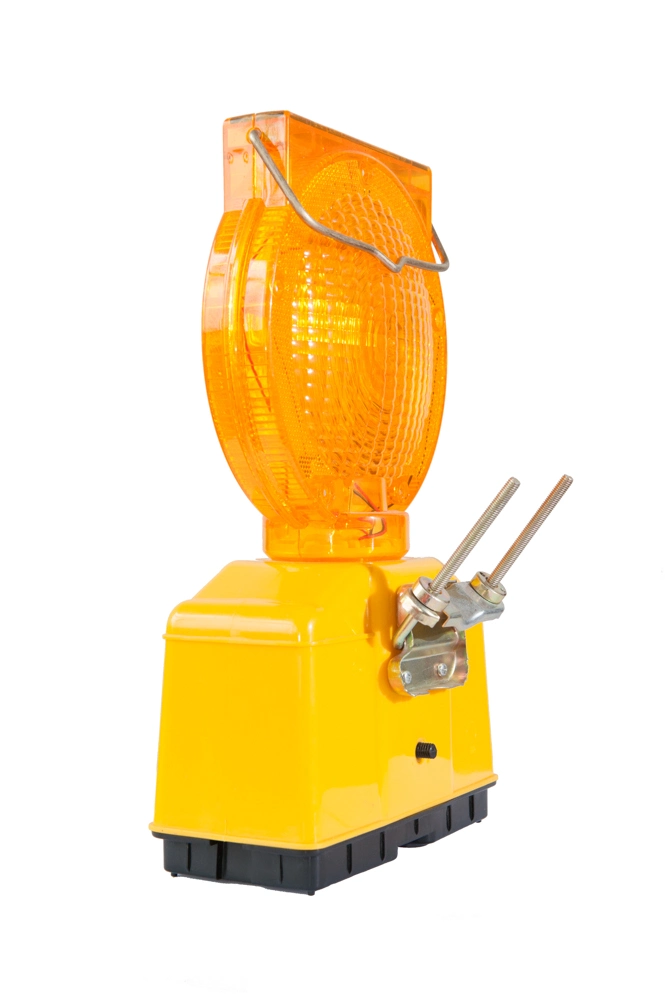 Traffic Safety High Visibility Amber Solar LED Flashing Light for Road Barricade Warning