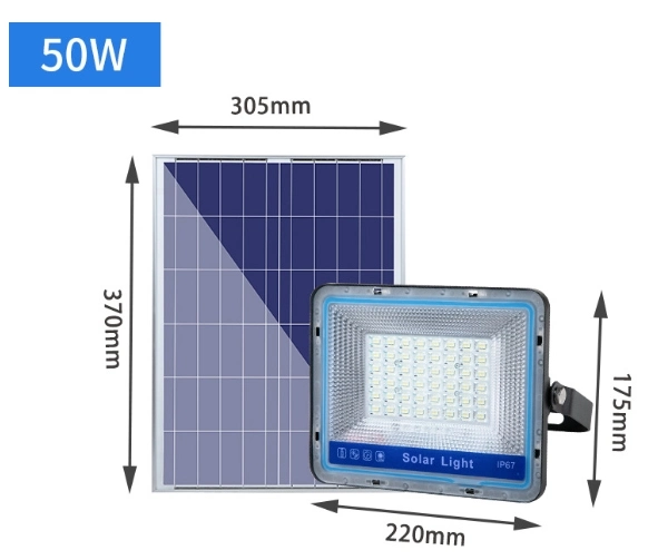 Solar LED Projector with Human Sensing Lens 300W Household Outdoor Courtyard Lights