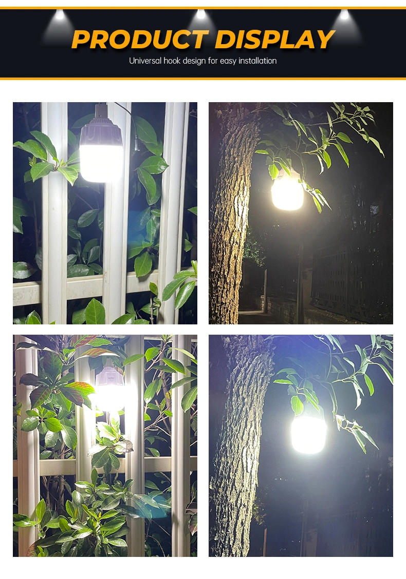 Outdoor Multifunctional Modern Solar Lamp Garden Waterproof IP65 Round with Solar Panel