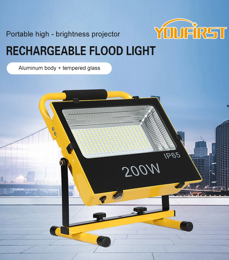 Wholesale Price Aluminum SMD 50watt 100watt 200watt Rechargeable LED Flood Light