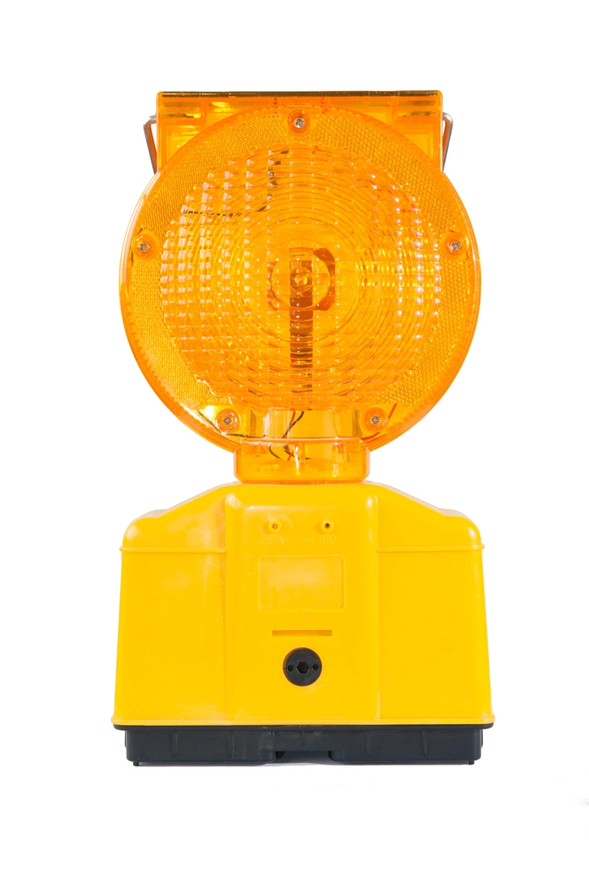 Traffic Safety High Visibility Amber Solar LED Flashing Light for Road Barricade Warning