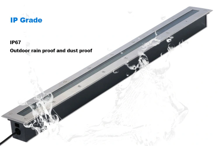 36W Rectangular Waterproof IP65 Exterior Floor Recessed Linear Inground Courtyard Garden Lamp