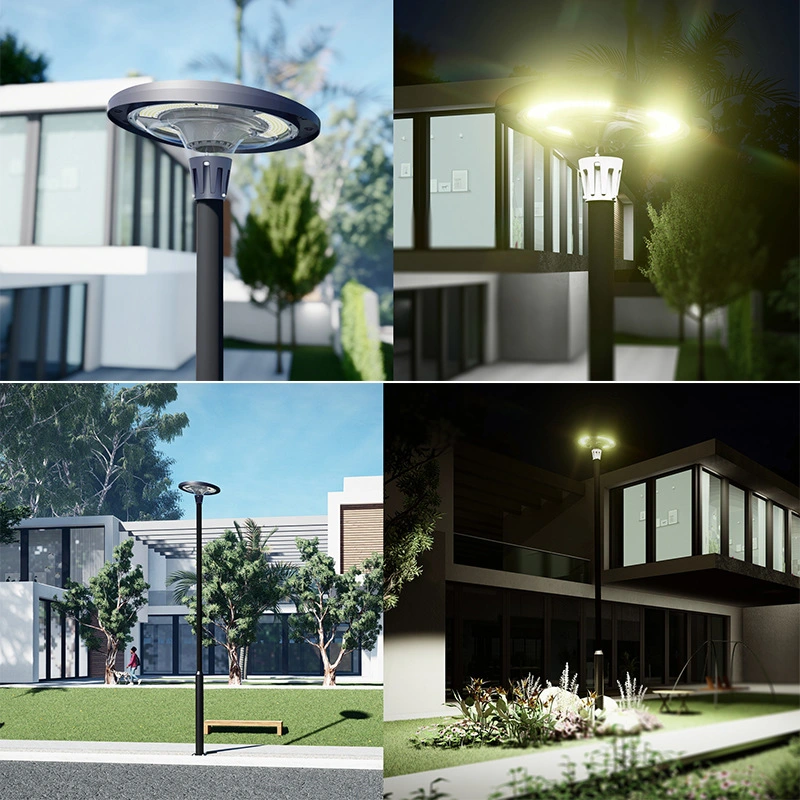 Outside Color Adjust Bluetooth Control 800W Round LED Solar Landscape Lighting