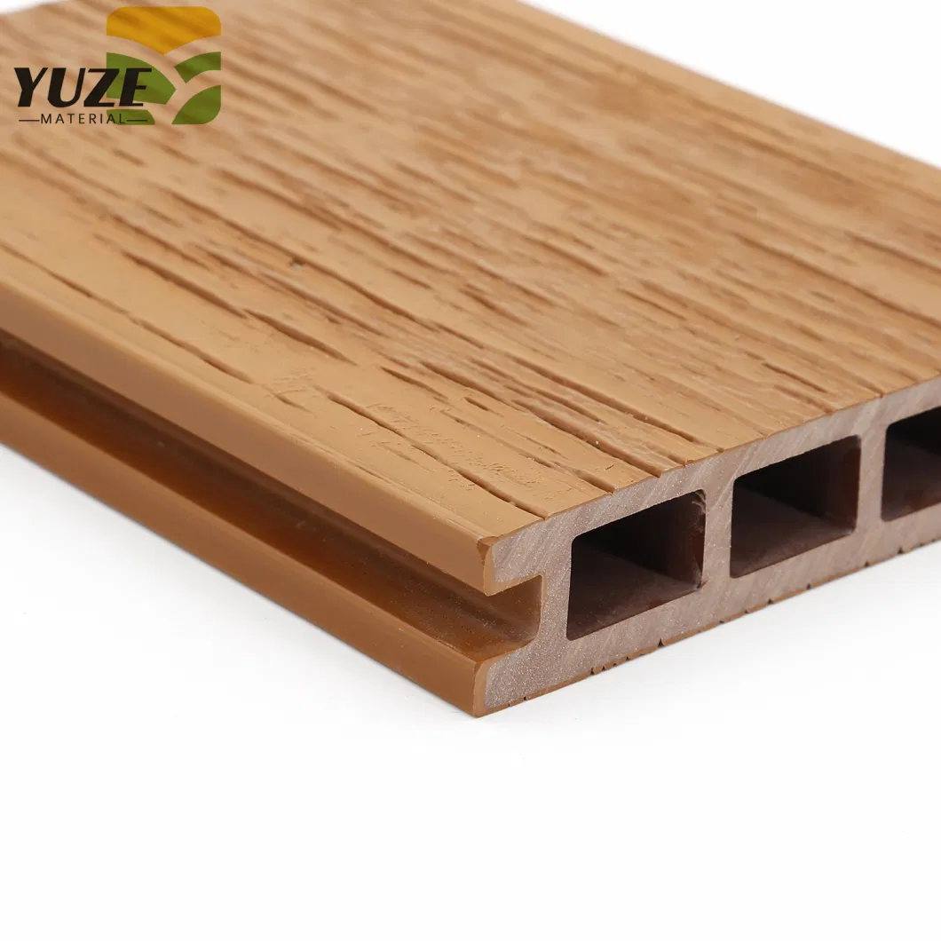 Anti-Aging Hollow Profile Embossed Wood Grain Outdoor Courtyard Ecological Decorative WPC Decking