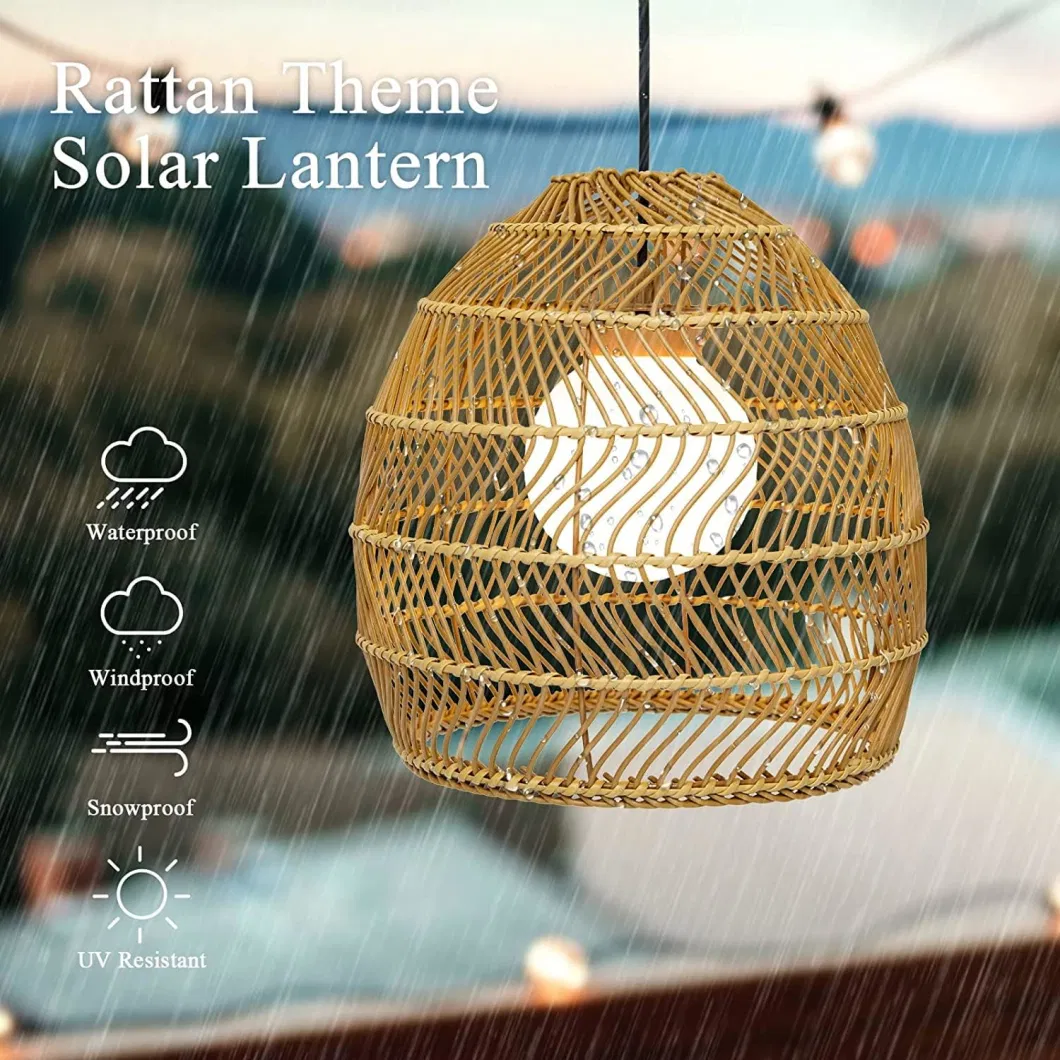 Solar Hanging Lanterns Chandelier Lights for Gazebo Porch Patio