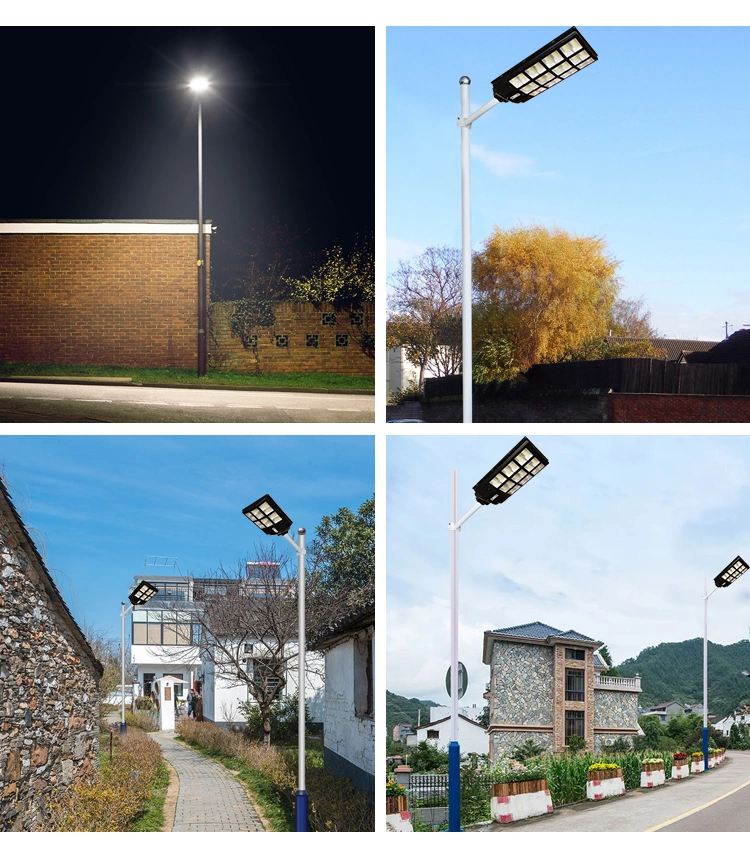 800W 1000W Outdoor Lawn Energy Saving Powered Panel Flood Motion Sensor Road Battery Small Garden Wall LED All in One Integration Products Solar Street Light