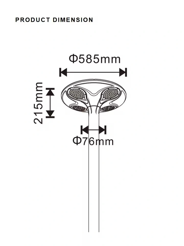 Aluminum Street Lawn 30W Driveway Solar Path Courtyard Lamp Solar Panel Outdoor LED Garden Light