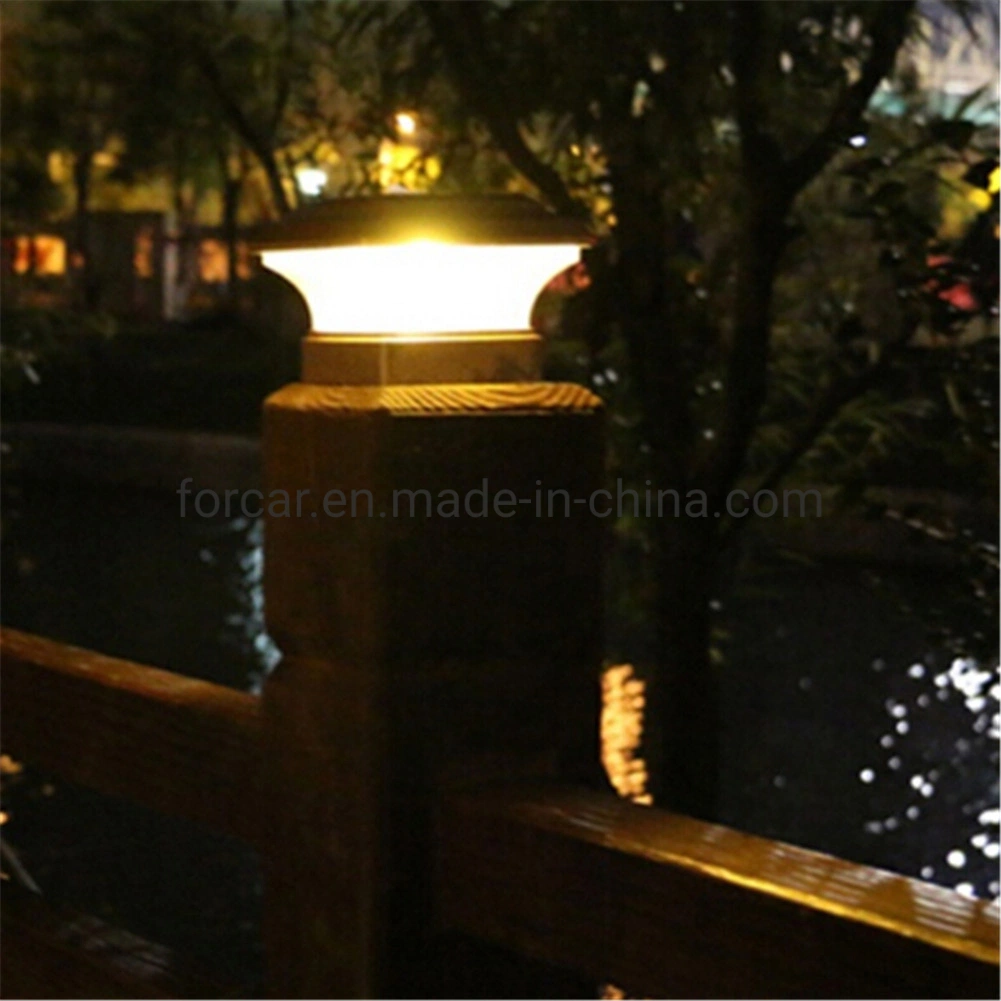 Wholesale Emergency Garden Decorative LED Lighting Solar Powered LED Garden Lamp Waterproof Outdoor Pillar LED Fence Garden Light