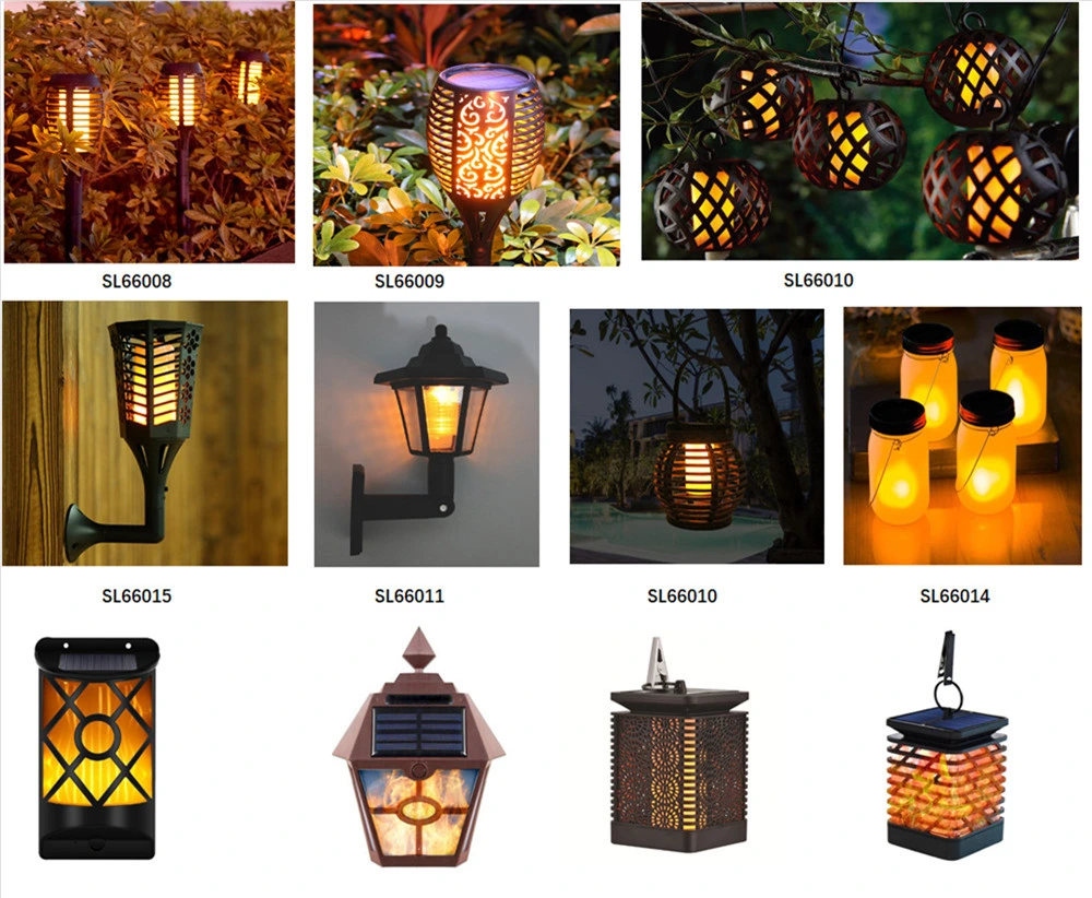 Solar Lantern Lights Dancing Flame Waterproof Outdoor Hanging Lantern Solar Powered Umbrella LED Night Lights Dusk to Dawn Auto on/off