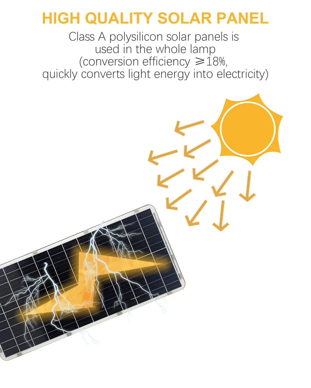 Outdoor Waterproof IP65 Commercial Public Induction Light 100W 200W 300W 400W All in One LED Solar Street Light