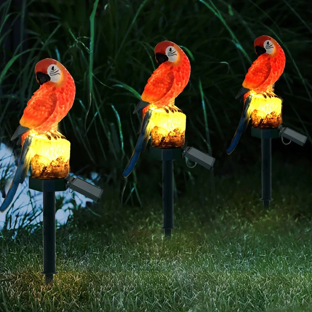 Solar Power LED Garden Light Outdoor Waterproof Energy Panel Lamp Solar Owl Suirrel Parrot Shape Lights