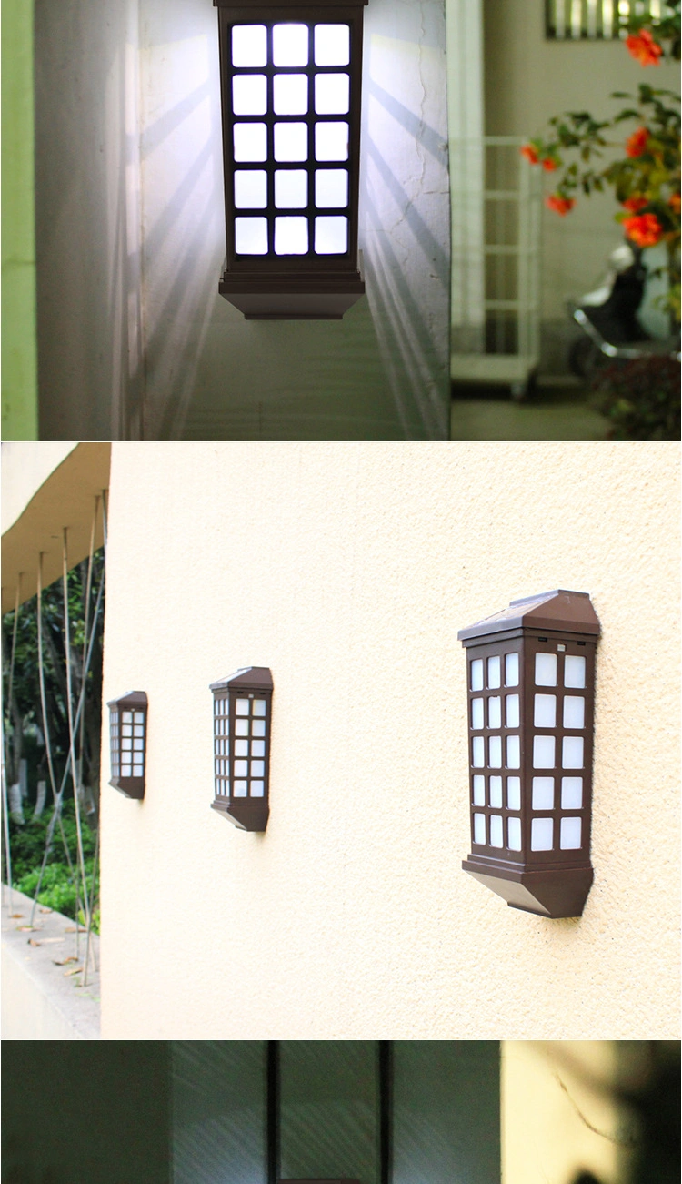 Solar Wall Lamp Outdoor Rainproof Induction Wall Mounted Light for Courtyard Garden