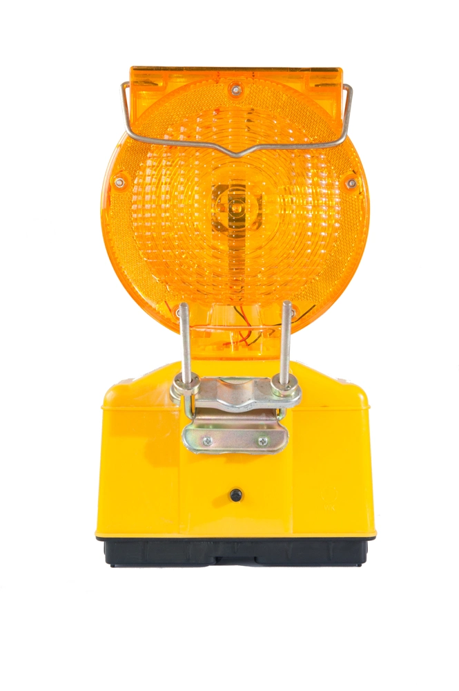 Traffic Safety High Visibility Amber Solar LED Flashing Light for Road Barricade Warning