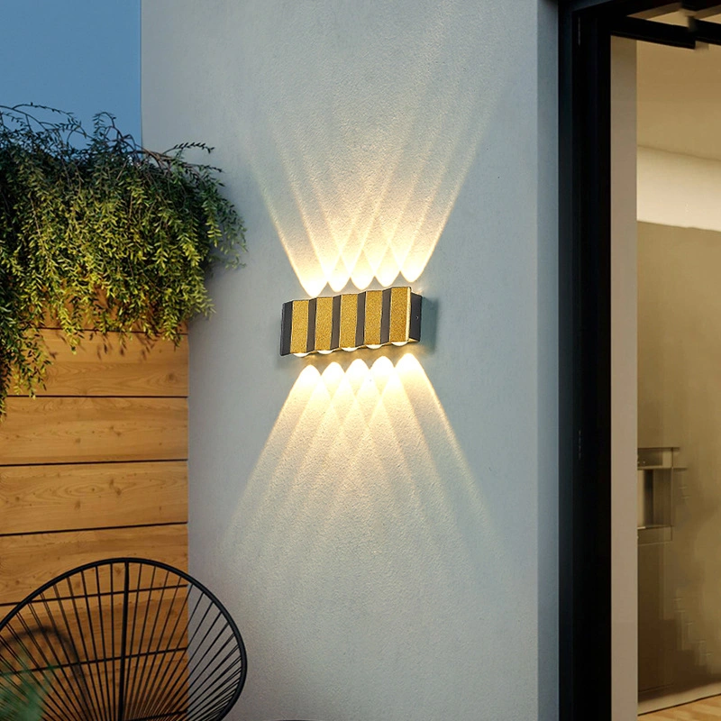 Outdoor Wall Light Square Waterproof LED Courtyard Villa Exterior Bedroom Background European-Style LED Wall Light