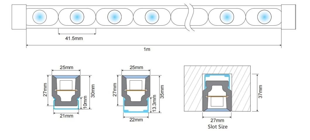 2527 LED Flexible Wall Washer Light Strip for Courtyard/Mall/Path Lighting