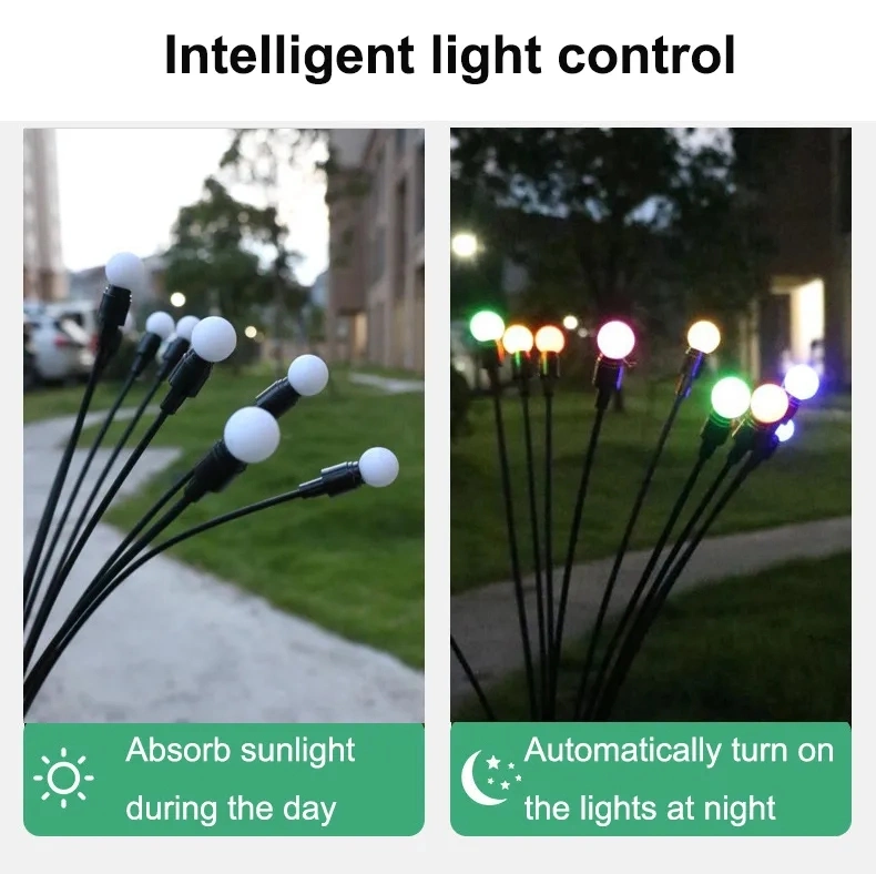 New Pattern Design IP65 Waterproof LED Solar Garden Outdoor Landscape Lawn Ground Pathway Stake Light Lamp Decor Light Sensor Solar Charging LED Light