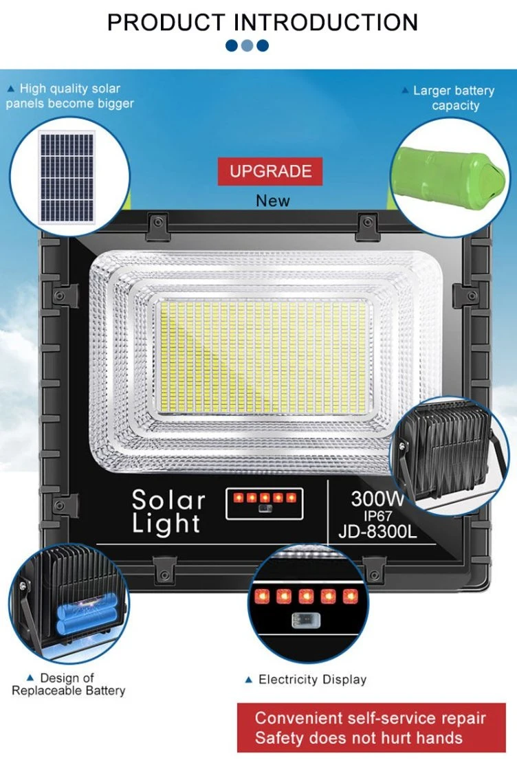 Global Sunrise Lights with Power Display Update Design Solar Flood Light for Yard