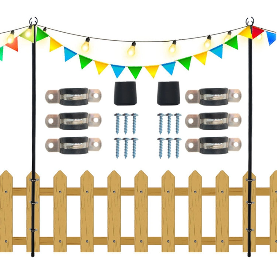 Jh-Mech Sturdy and Durable Metal Pole for String Lights