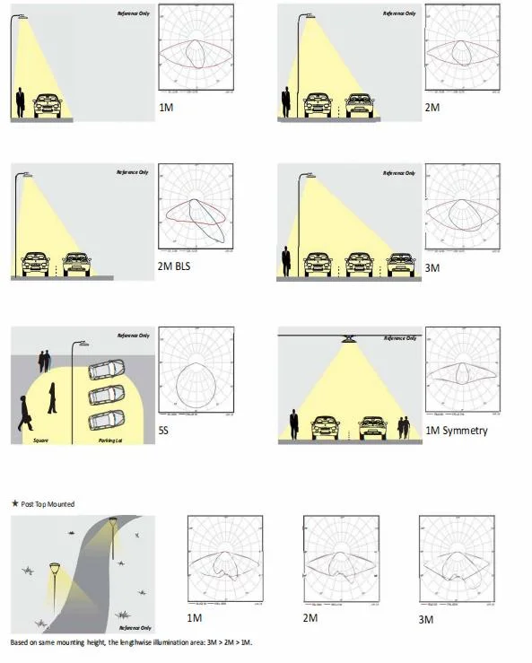 Factory Design Lighting Solution 30W 50W 80W 100W 130lm/W 5 Years Warranty Courtyard Lamp