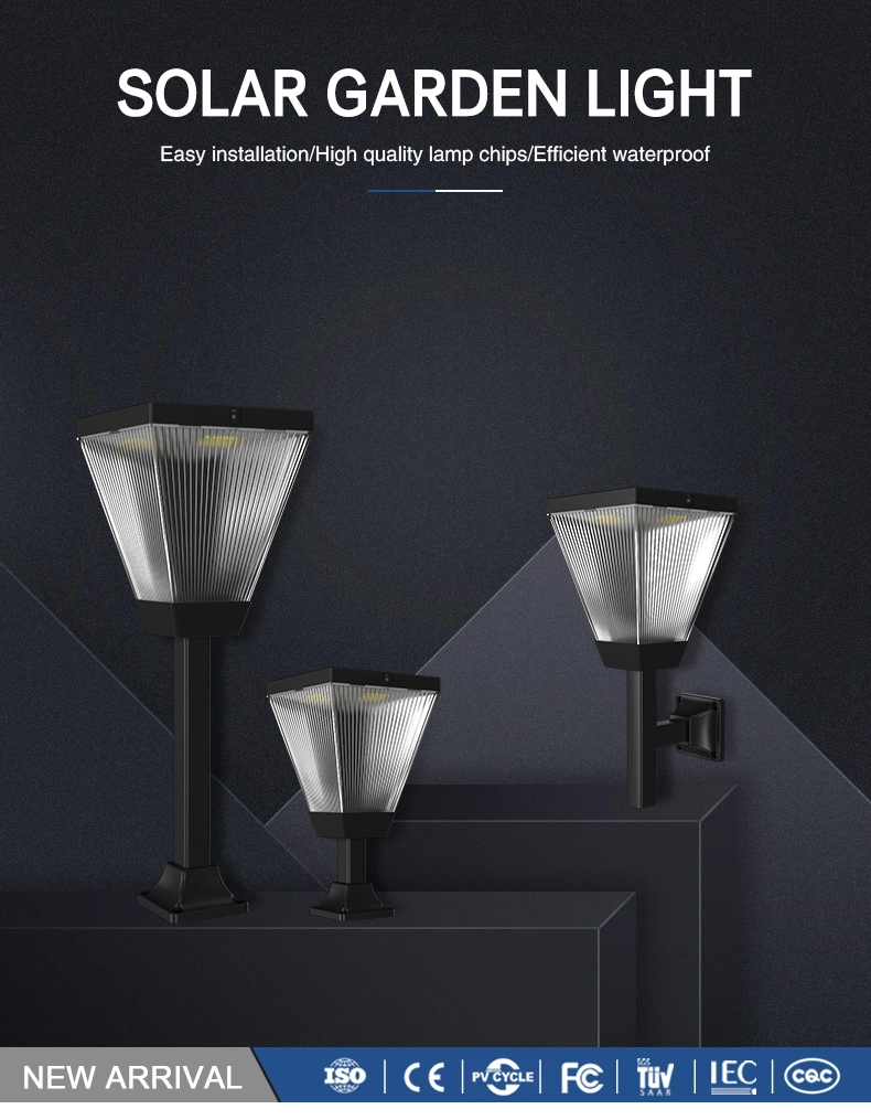 Alltop High Quality Outdoor Waterproof Park Road Lighting LED Solar Garden Light