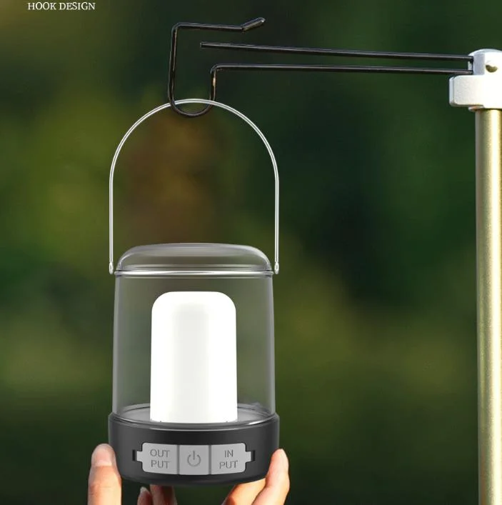 Rechargeable Camping Lantern Outdoor Emergency LED Decorative Light for Camp Tent with Power Bank 3.7V 1500mAh Hanging Camping Lighting