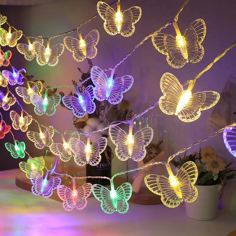 Outdoor Waterproof Solar Light String Garden Park Decorative Lights Yard Layout Ambiance Butterfly String Lights