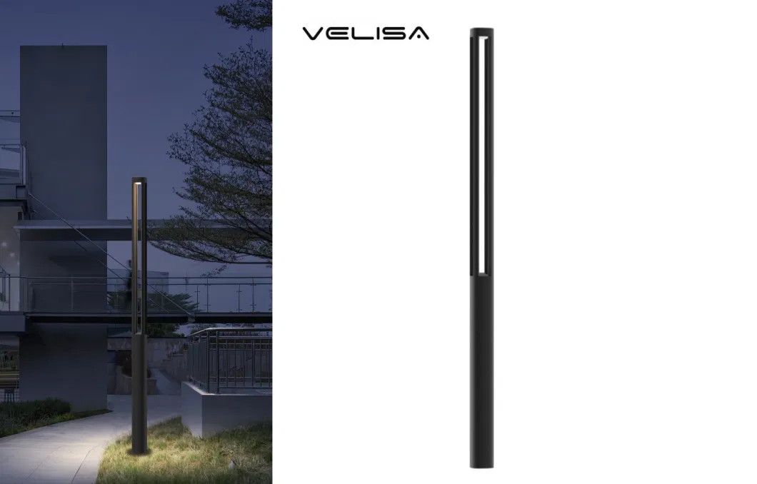 Garden LED Lawn Light Bollard Light with Modern Wind Design and Simple Shape, Outdoor Waterproof IP65