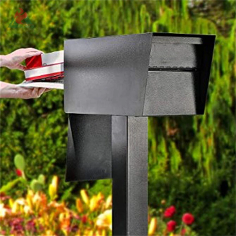 Rustic-Style Corten Lightbox for Courtyard Lighting