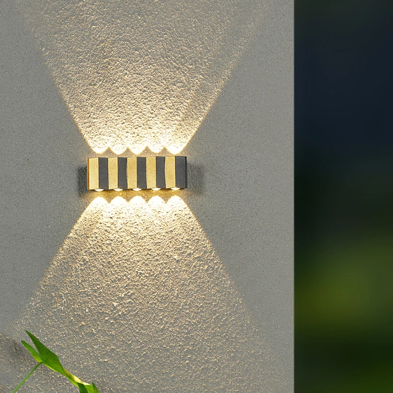 Outdoor Wall Light Square Waterproof LED Courtyard Villa Exterior Bedroom Background European-Style LED Wall Light