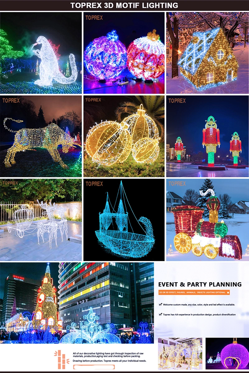 Custom Christmas Decoration LED Motif Light Navidad Decorative Event Garden Park 3D LED Moving Butterfly Lights for Street/Shopping Mall