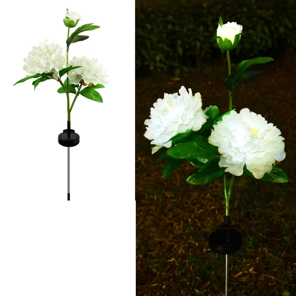 Waterproof Outdoor Decorative Lights with Realistic Flowers Ci24446