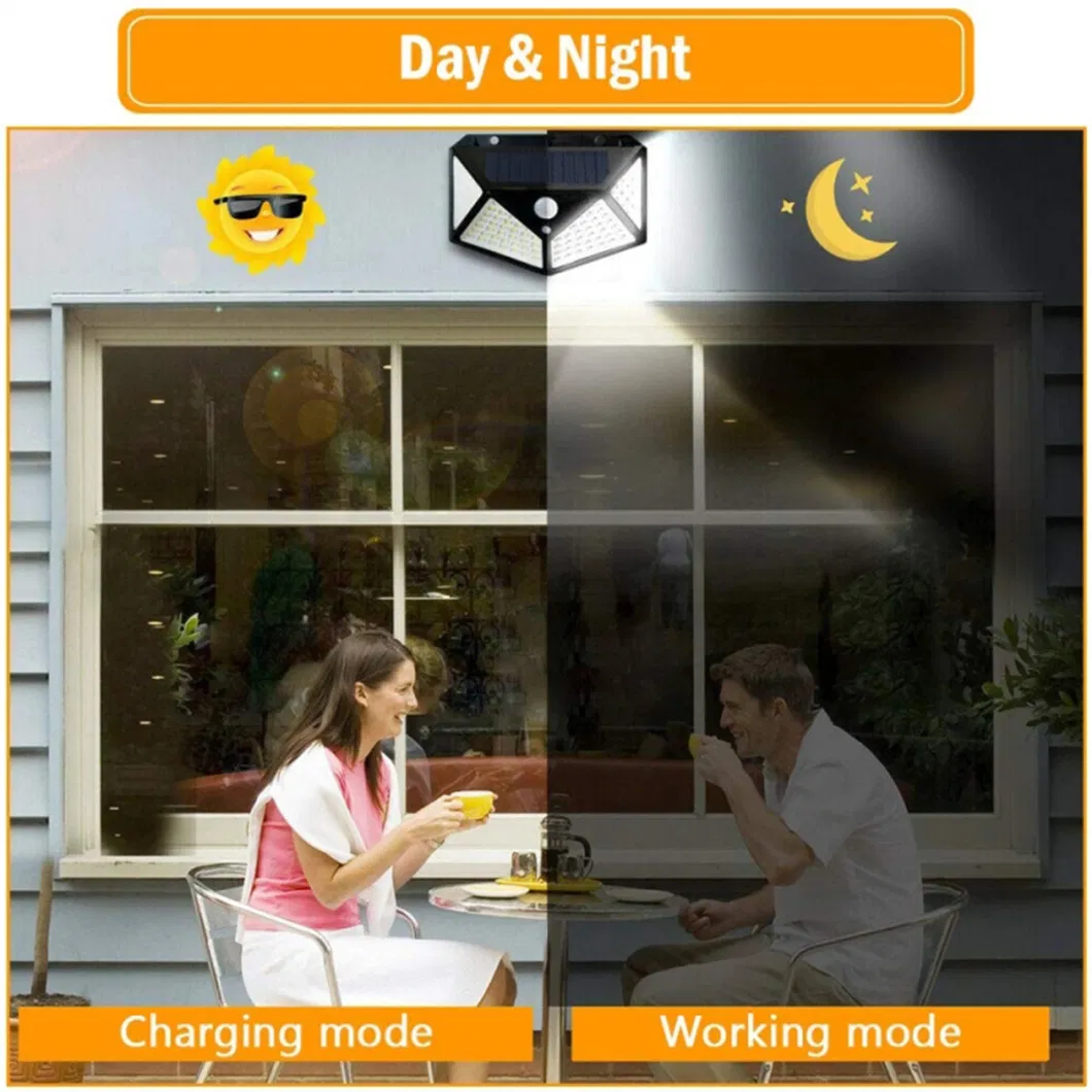 New Outdoor Courtyard Garden Waterproof Energy-Saving Human Body Sensor LED Solar Lamp