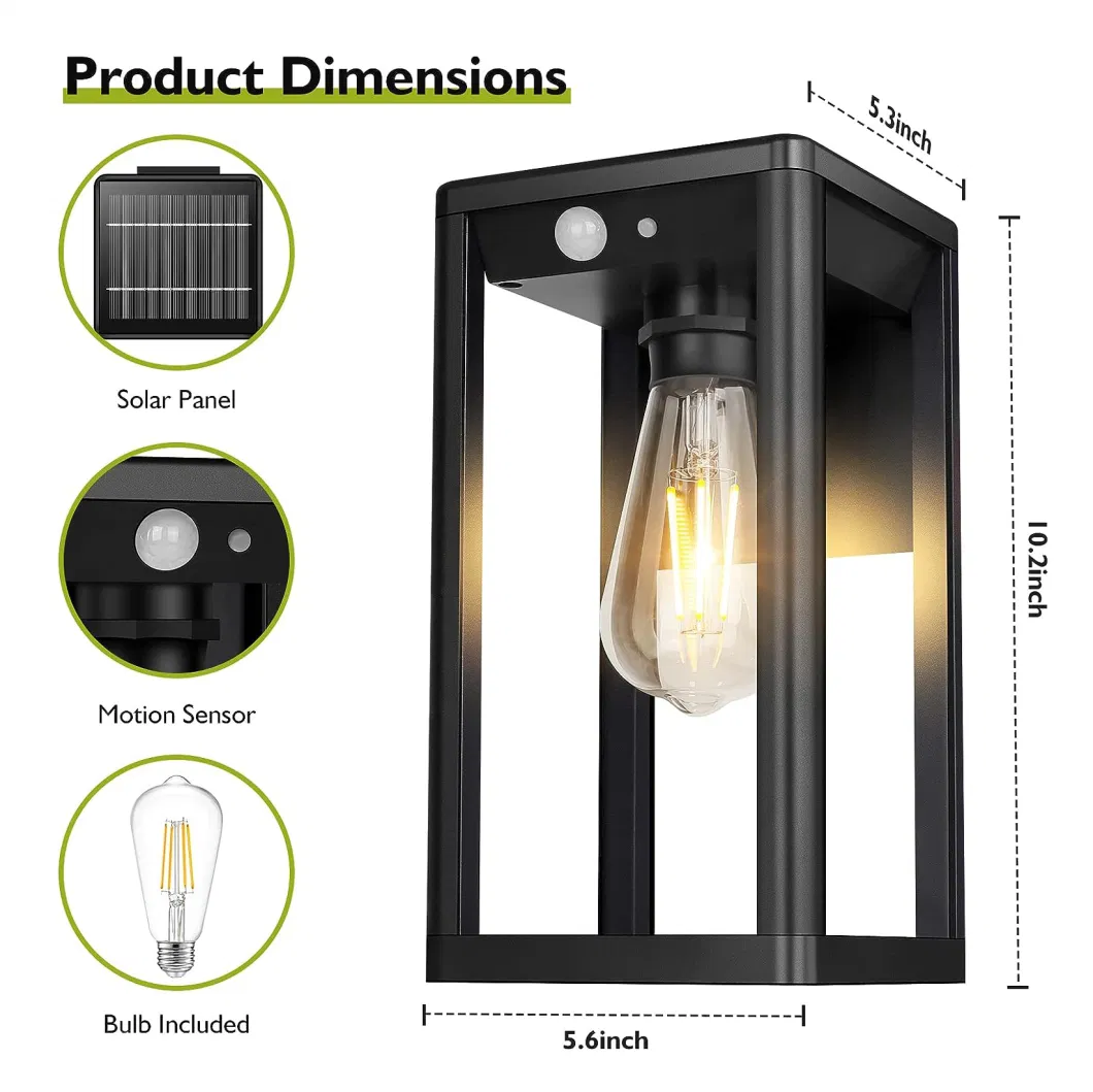 Decorative Indoor Outdoor Luminous Home Garden Yard Solar Sensor Wall Light