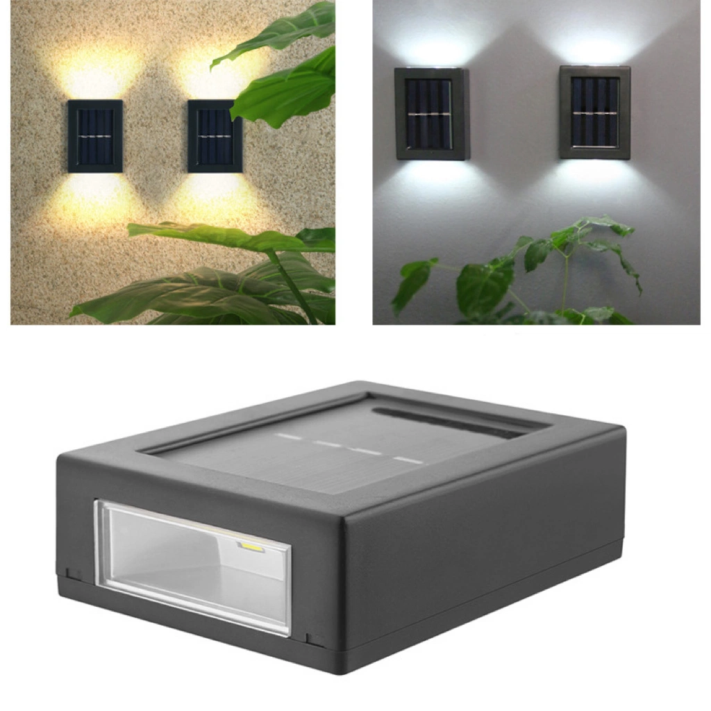 New Upgrade Solar Courtyard Wall Lights with Light Sensor Quality 2PCS SMD Outdoor LED Garden Light LED Wall Decoration Lamp