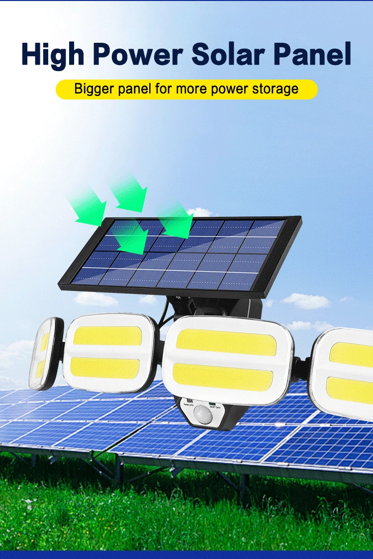 Brightenlux Logo Printing 360 Light Angle 3 Modes Waterproof Long Range Solar LED COB Front-Yard Garden Light