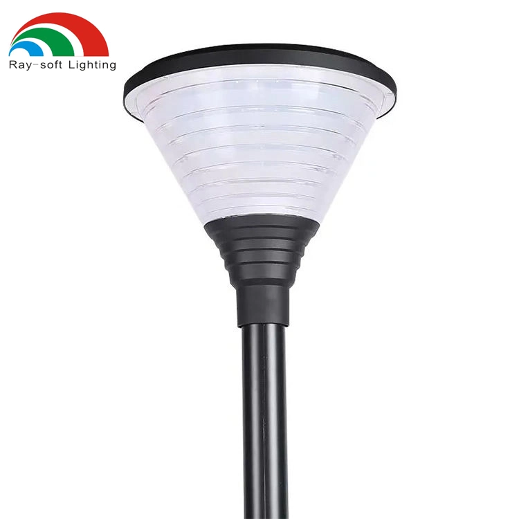 European Style Post Lamp Decoration Residential Path Pole Lighting Bright UFO Post Top Lantern Solar Garden Lights