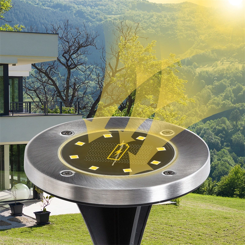 Outdoor Lantern Path Floor Under Ground Spot Garden Solar Yard Lawn Light