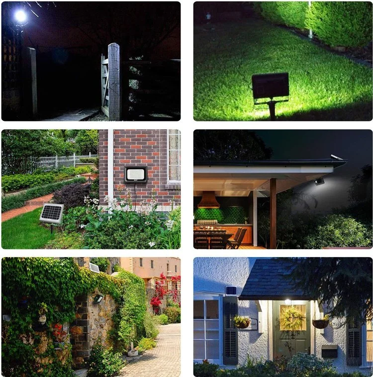 200W Outdoor Solar LED Flood Light 100W 50W Lamp Waterproof Outdoor Lighting Solar Power Station