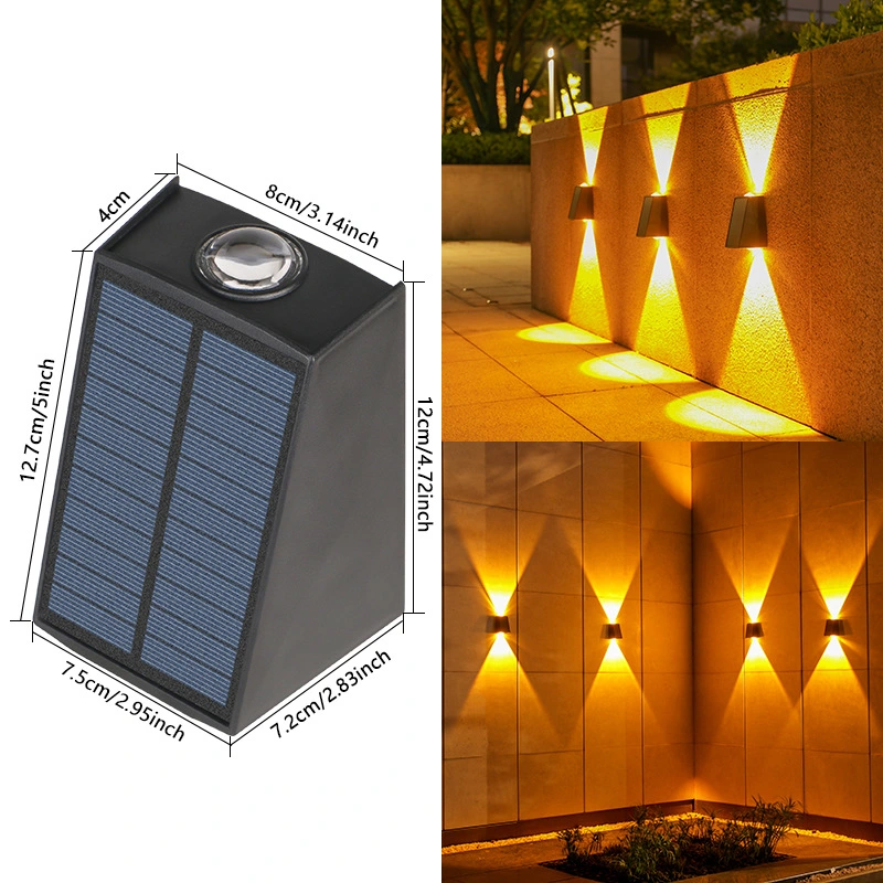 Wholesale Outdoor Solar Wall Washing Lamp up and Down Lighting for Courtyard