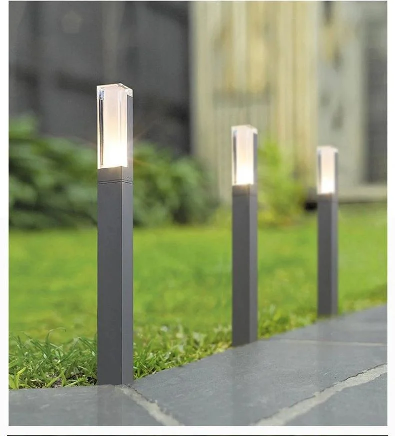 5W Square Modern IP65 Waterproof Landscape Column Garden LED Lawn Light